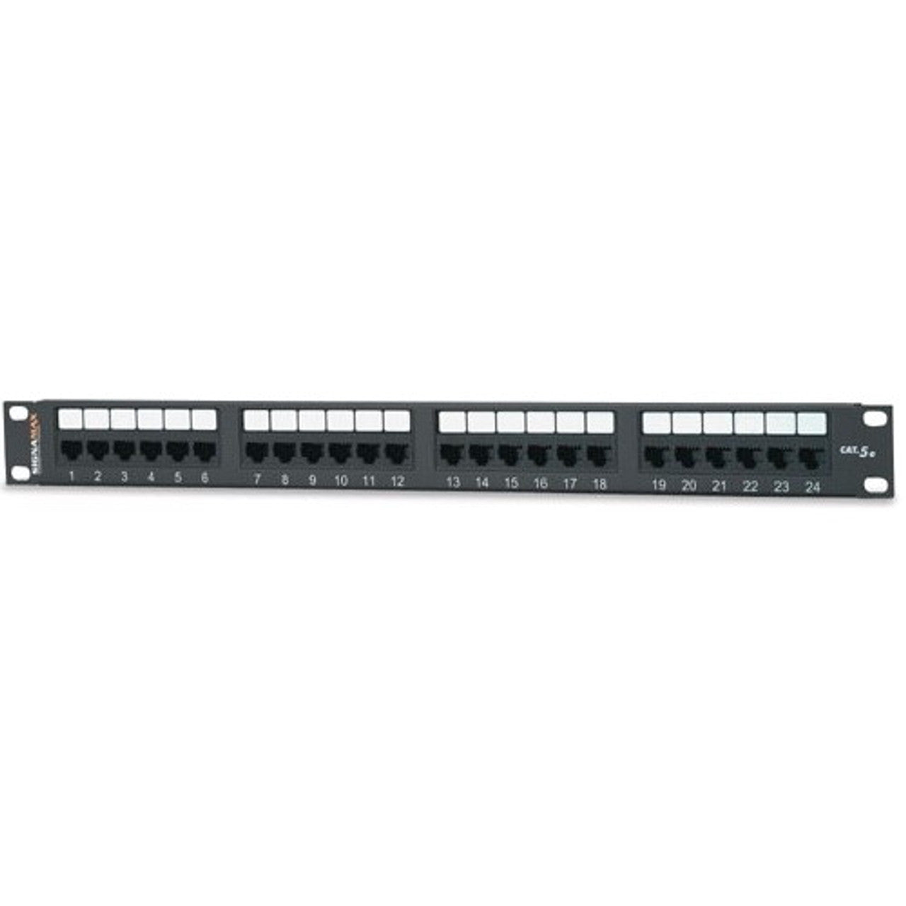 Patch panel de 24 puertos, Cat. 5E, T568A/B, 1.75 IN.H