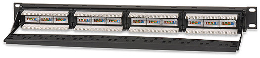 Patch panel de 48 puertos, Cat. 5e, T568A/B, 1.75 IN.H