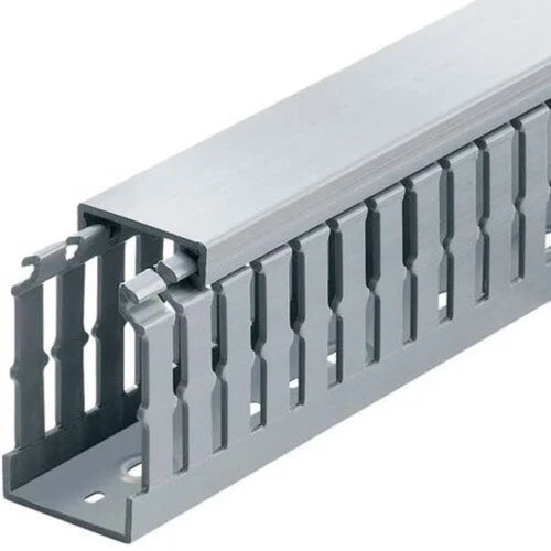 HVD-9.7 - Ducto Ranurado plástico (80mm alto x 40mm ancho x 2 metros de largo), Gris