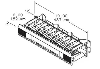ORGANIZADOR HORIZONTAL 2U 19 PUL, UN LADO
