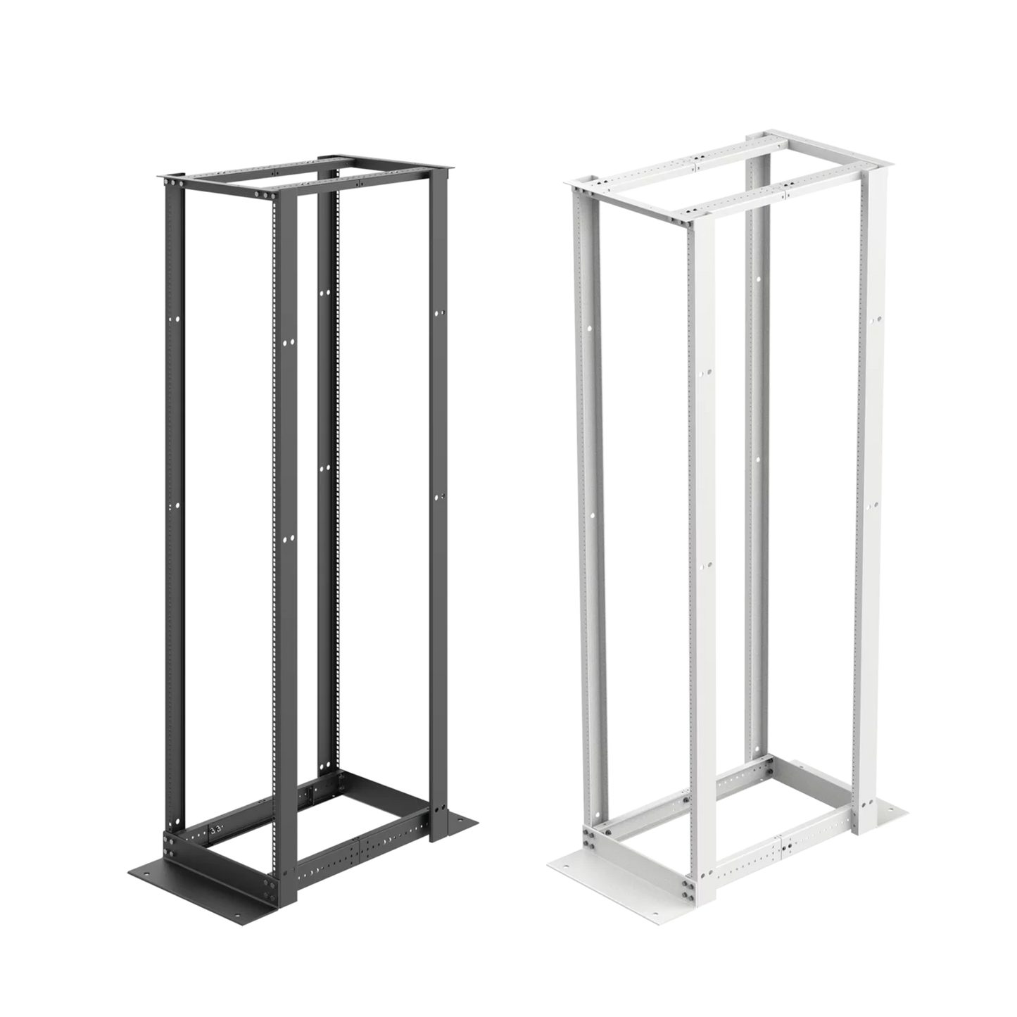 Rack abierto de 2 postes de alta resistencia 19 IN; 44 RU; BLK ALUMINUM
