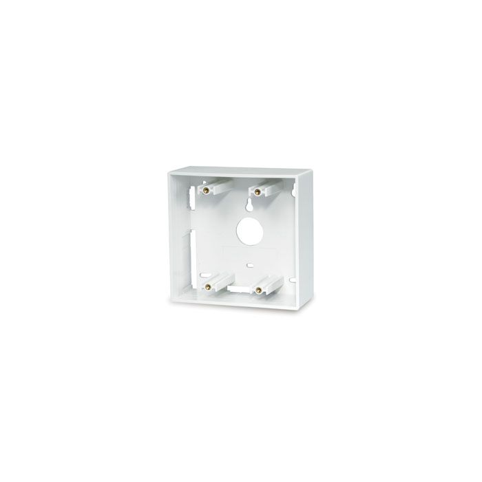 Caja con placa frontal de montaje en superficie de doble grupo, Color Ivory