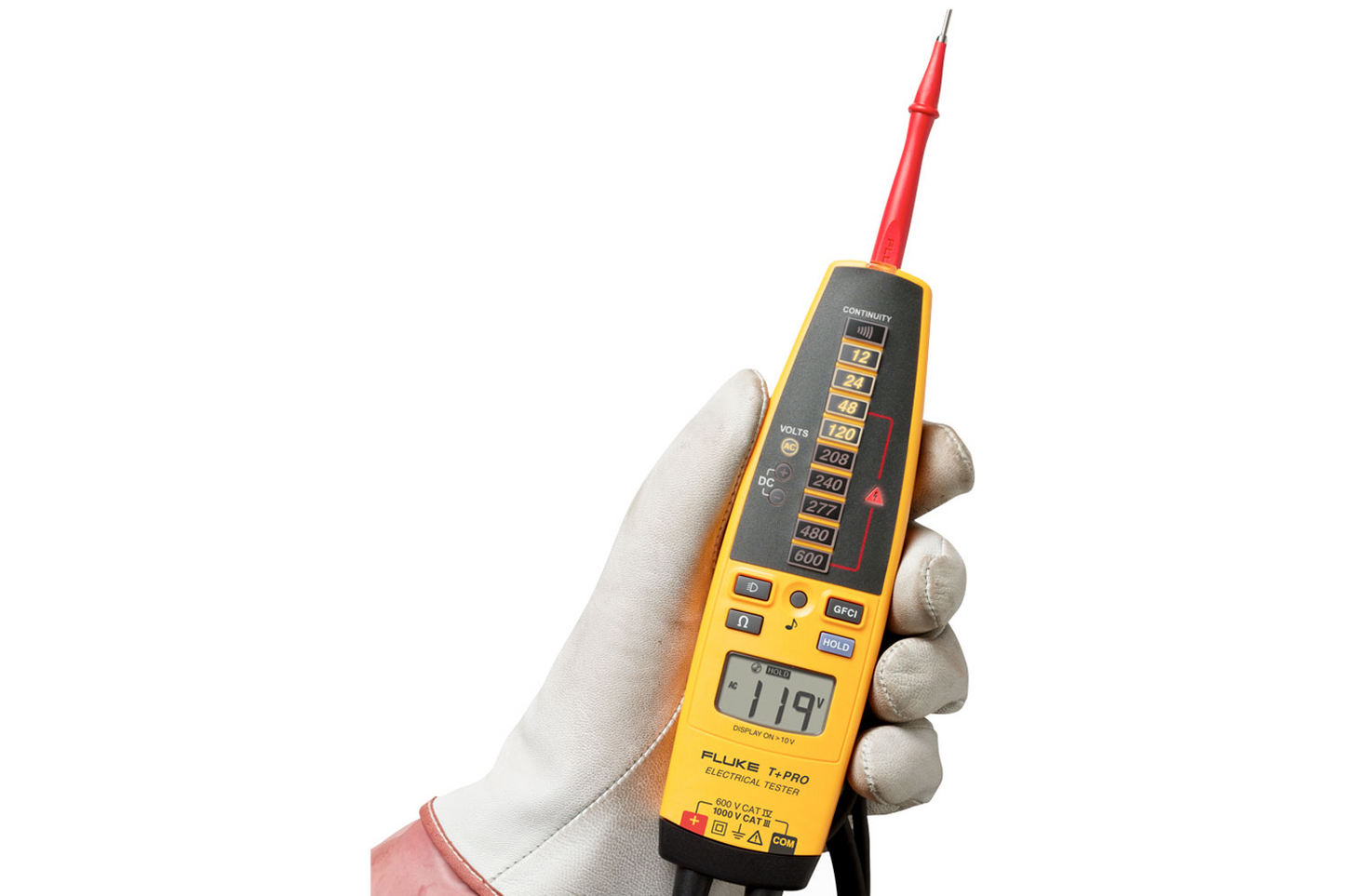 T+PRO | Comprobador Eléctrico básico para electricistas, medición de voltaje y resistencia