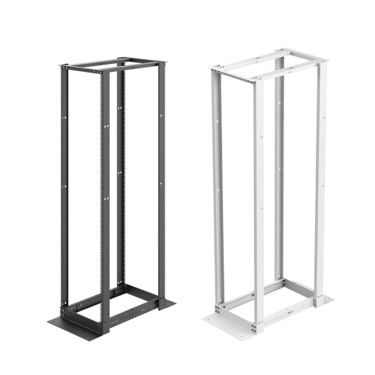 Rack abierto de 2 postes de alta resistencia 19 IN; 44 RU; BLK ALUMINUM