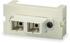 Modulo conector SC MM de 2 fibras (1-Duplex), salida 1802, Color Ivory