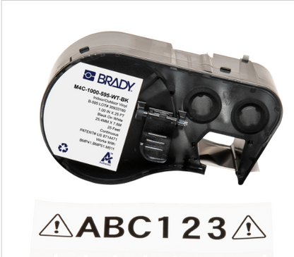 M4C-1000-595-WT-BK  |  Etiqueta Brady (Negro sobre Blanco)