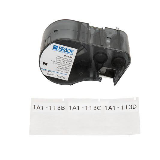 M-32-427 | Cartucho de etiquetas autolaminadas para marcar cable UTP / STP / Fibra / Coaxial 1.5 X 0.5 pulg