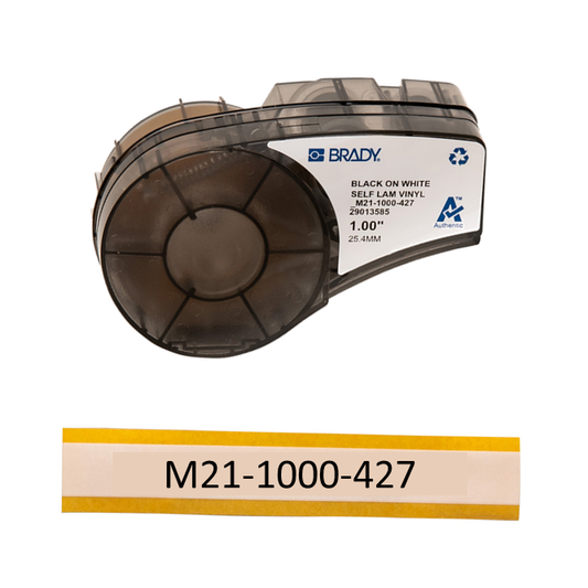 M21-1000-427 | Cartucho de cinta continua para marcar cables, Vinil, Autolaminada, 1 Pulg